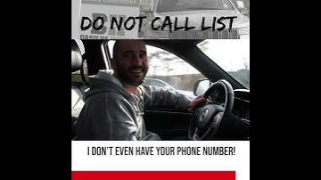 Road Rants -  Do Not Call List