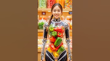 ASMR Robot Eating Food 🤖 | AI Robot Sounds #asmrsounds #asmr #shorts