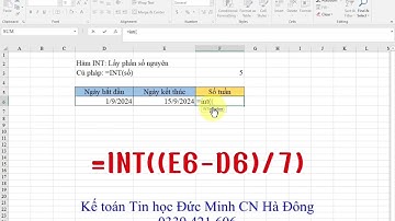 Hàm INT - Lấy phần số nguyên trong Excel