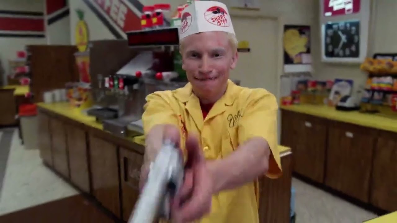 Raising Arizona 1987 Funny Gas Station Robbery scene