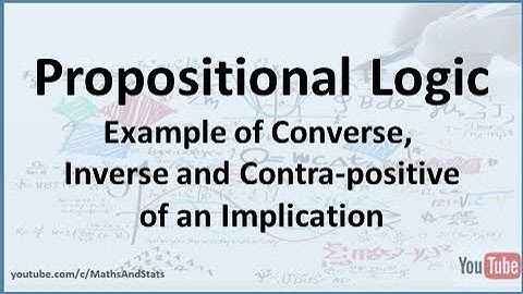 Propositional Logic: Implication, Converse, Inverse and Contra-positive Example
