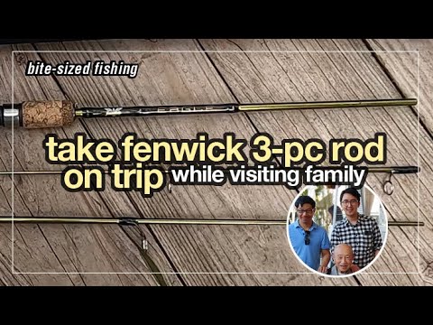 Try Fenwick Eagle 3-Piece Travel Rod On Trip (Saltwater Fishing) + Visit  Family Vlog 