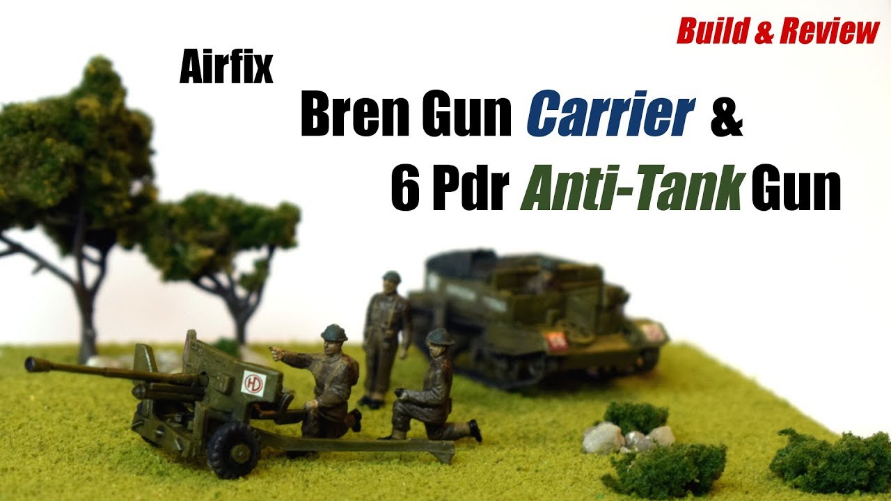 AIRFIX BREN CARRIER & 6PDR ANTI-TANK GUN 1:76 SCALE MODEL KIT WW2 BRITISH 4 CREW 