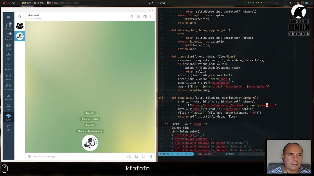 Tutorial de bots para Telegram con Python. Capítulo 4. Enviar audios