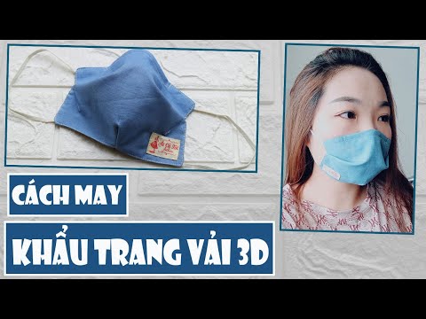 Video DIY Easy mask| How to make a 3D mask | CÁCH MAY KHẨU... - youtube