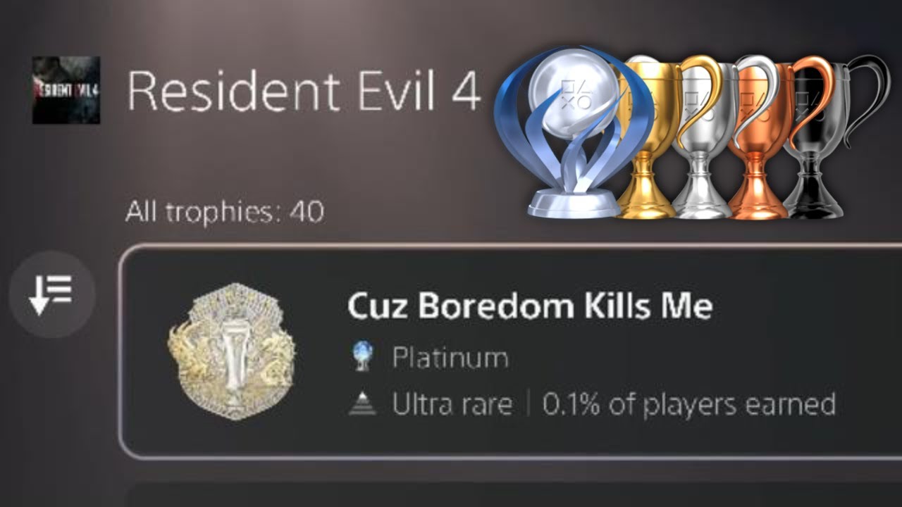 Resident Evil 4] I played RE4 for the first time ever and loved it. There's  no platinum trophy but I did get 100% completion. : r/Trophies