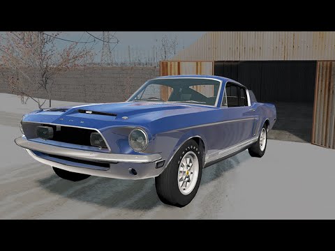 Обзор на настоящий раритет - Ford Mustang Shelby GT500 1967! (Реальная Жизнь в BeamNG)