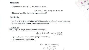 Structures algébriques : Exercices corrigés #Groupe #SousGroupe | Fac. Abdelmalek Essaâdi