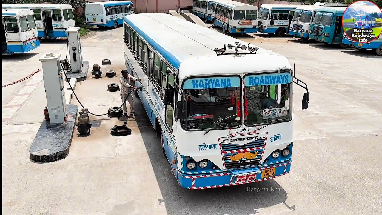 बीच रास्ते में तेल भरवाना पड़ गया Delhi to झुंझनू Haryana Roadways superfast @120*km/h Rohtak भिवानी