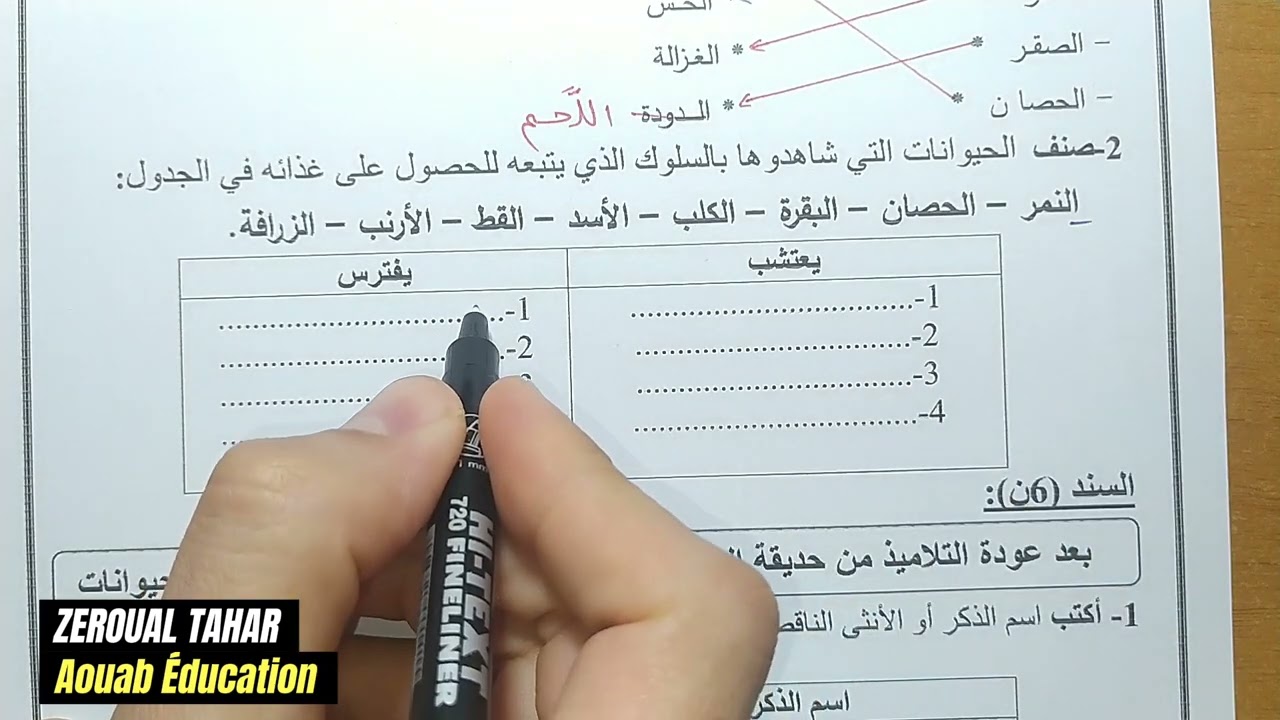 حل نموذجي لامتحان الفصل الثاني في التربية العلمية 2023-2024  (نموذج04 )≡ الثانية ابتدائي