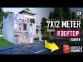 Rumah 7x12 Split Level Dengan Rooftop Garden