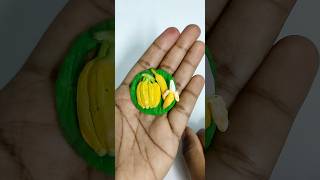 Banana Clay Miniature 🍌#abracadabrha #diy #artandcraft #art #craft #miniature  #shorts #fyp #clayart
