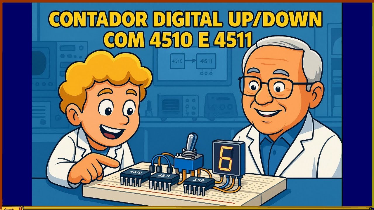 Contador digital UP/DOWN com 4510 e 4511 - YouTube