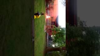 Butane can exploding In the fire