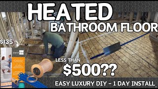 AFFORDABLE Bathroom In Floor Heat System (UNDER $500) | WarmTiles brand - Menards