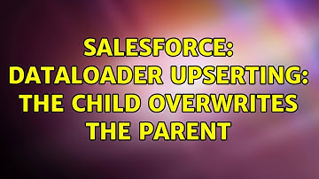 Salesforce: Dataloader Upserting: the Child overwrites the parent (2 Solutions!!)