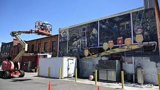 Mural at Albion Malleable Brewing Company brings together past and present