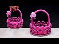 Multipurpose Basket from Plastic Bottle Caps | Best out Waste | Keranjang dari Tutup Botol Plastik
