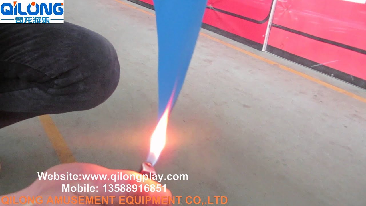Pvc Flame Color PVC leather fire test - YouTube