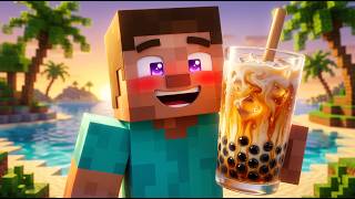 Making Fresh Bubble Tea on a Tropical Beach for the Ultimate Party (Oddly Satisfying) Minecraft
