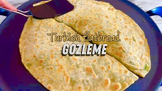 HOW TO MAKE TURKISH GOZLEME | Spinach and Feta Gözleme | Turkish Stuffed Flatbread