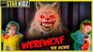 Werewolf Sneak Attack on Ethan : THE MOVIE! Spooky Backyard Nerf Battle!