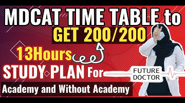 MDCAT TIMETABLE 2022 with Academy /Without academy| 13 hours STUDY PLAN 🤩🔥 @DrMarriamDildar
