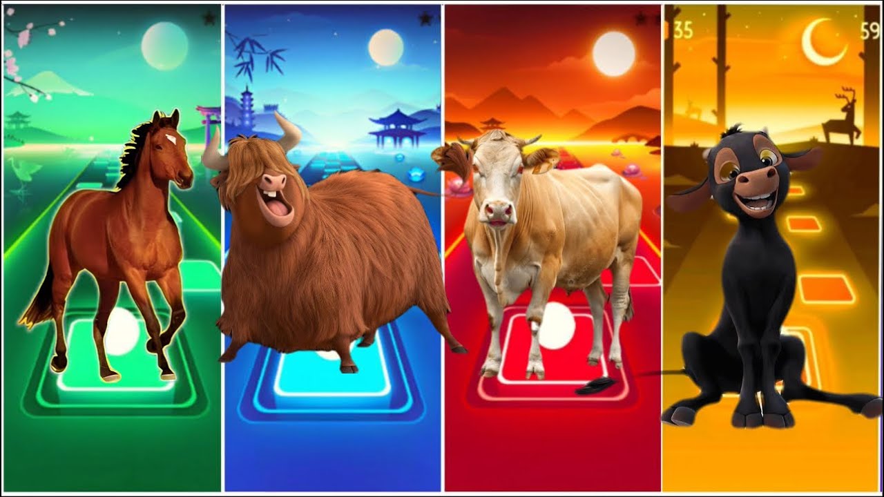 🙂Magic Animals Horse🆚Ferdinand&His Friend🆚Cow🎼Coffin dance song