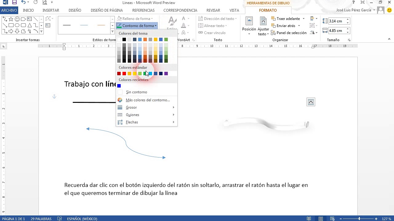L neas Predise adas En Word YouTube
