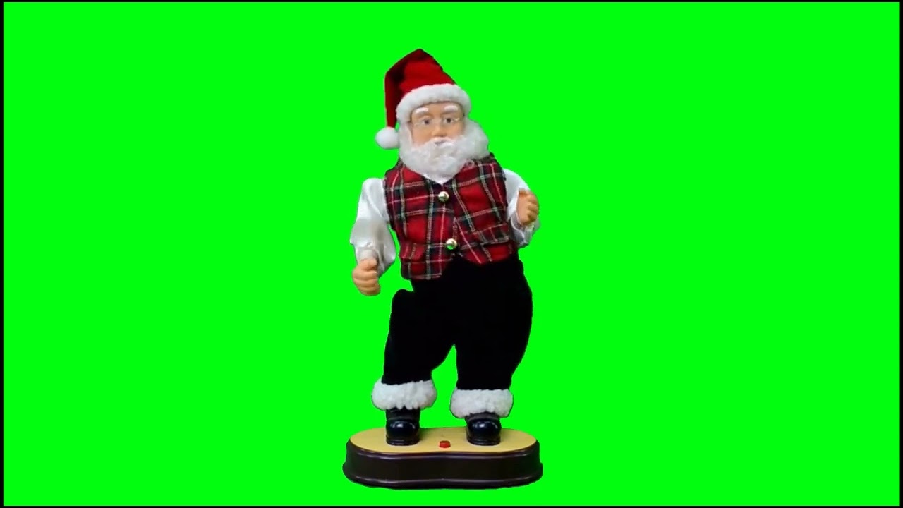 Santa claus on green scrron | Merry Christmas on green background |Parda Sabz - پرده سبز