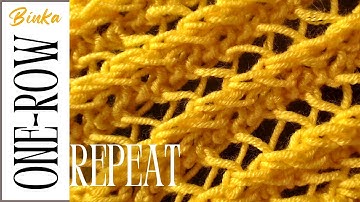 NEW one-row repeat openwork elegant knitting pattern. Нова ажурна плетка от 1 ред. How to knit.