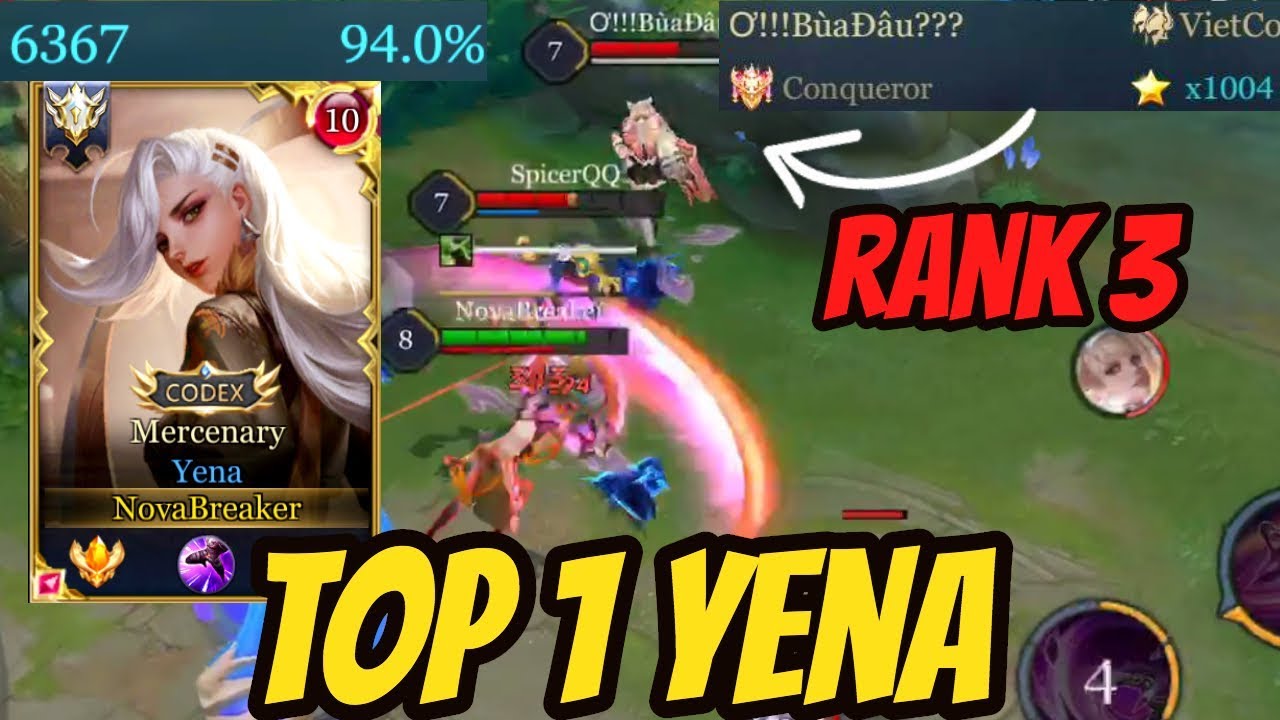TOP 1 YENA VS 1000 STARS TOP 3 EU  | AoV | 傳說對決 | RoV | Liên Quân Mobile