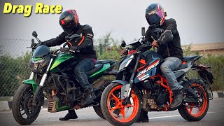 2024 Duke390 vs Dominar 400 Drag Race