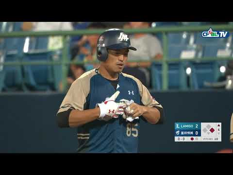 07/11 Lamigo vs 富邦 四局上，林威廷發生接球失誤