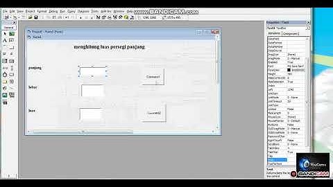 Menghitung luas persegi panjang dengan menggunakan visual basic 6 0