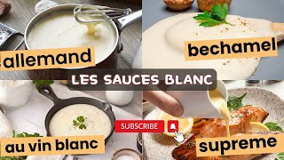 الصلصات البيضاء: أساسيات المطبخ الفرنسيSauce bechamel - supreme - allemande - au vin blanc ✅👨🏼‍🍳