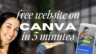 Create a Stunning Website on Canva FOR FREE: 10Minute Tutorial