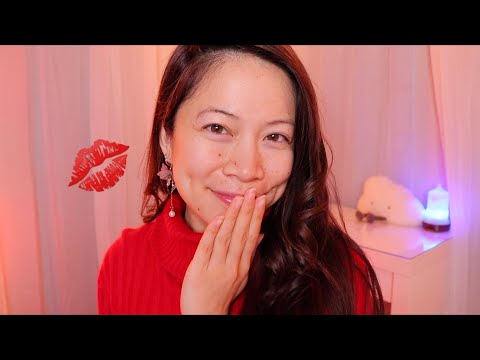 ASMR 💋 Kiss Sounds Part 9  XOXO w/ Face Cupping and Reiki Hand Movements