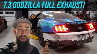 7.3 Godzilla Ford Mustang - Addressing a BIG Problem + First Full Exhaust Start!