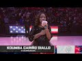13-year-old Koumba at the LA Clippers vs Denver Nuggets game, singing the national anthem 12/6/2023
