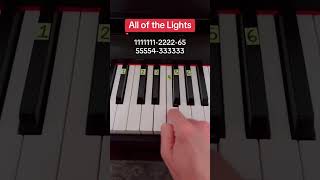 All of the Lights Easy Piano Tutorial #shorts