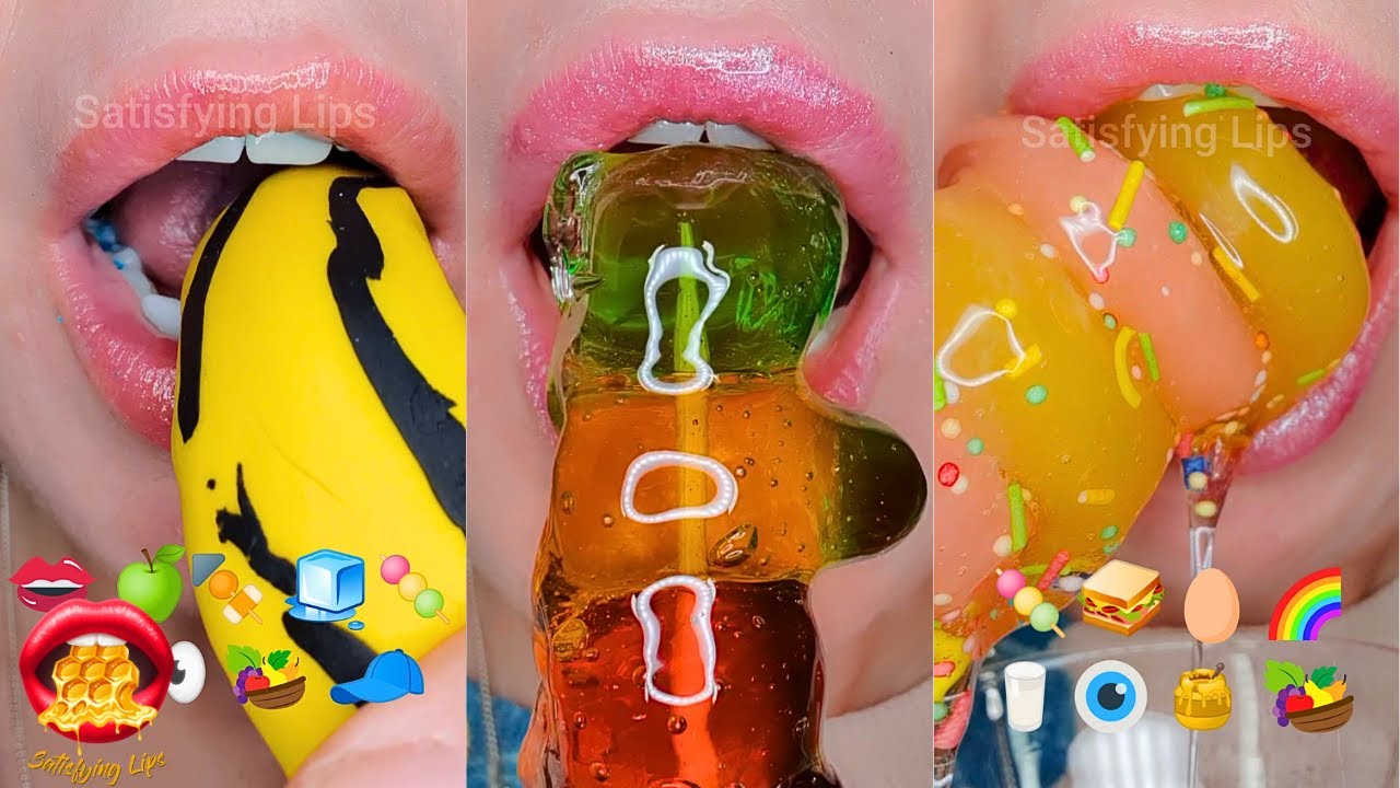 Satisfying ASMR Eating EMOJI FOOD CHALLENGE Mukbang Compilation 먹방