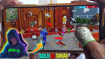 POCO X3 PRO - SOLO VS SQUAD FREE FIRE HANDCAM GAMEPLAY 🎮 | OWAR FF