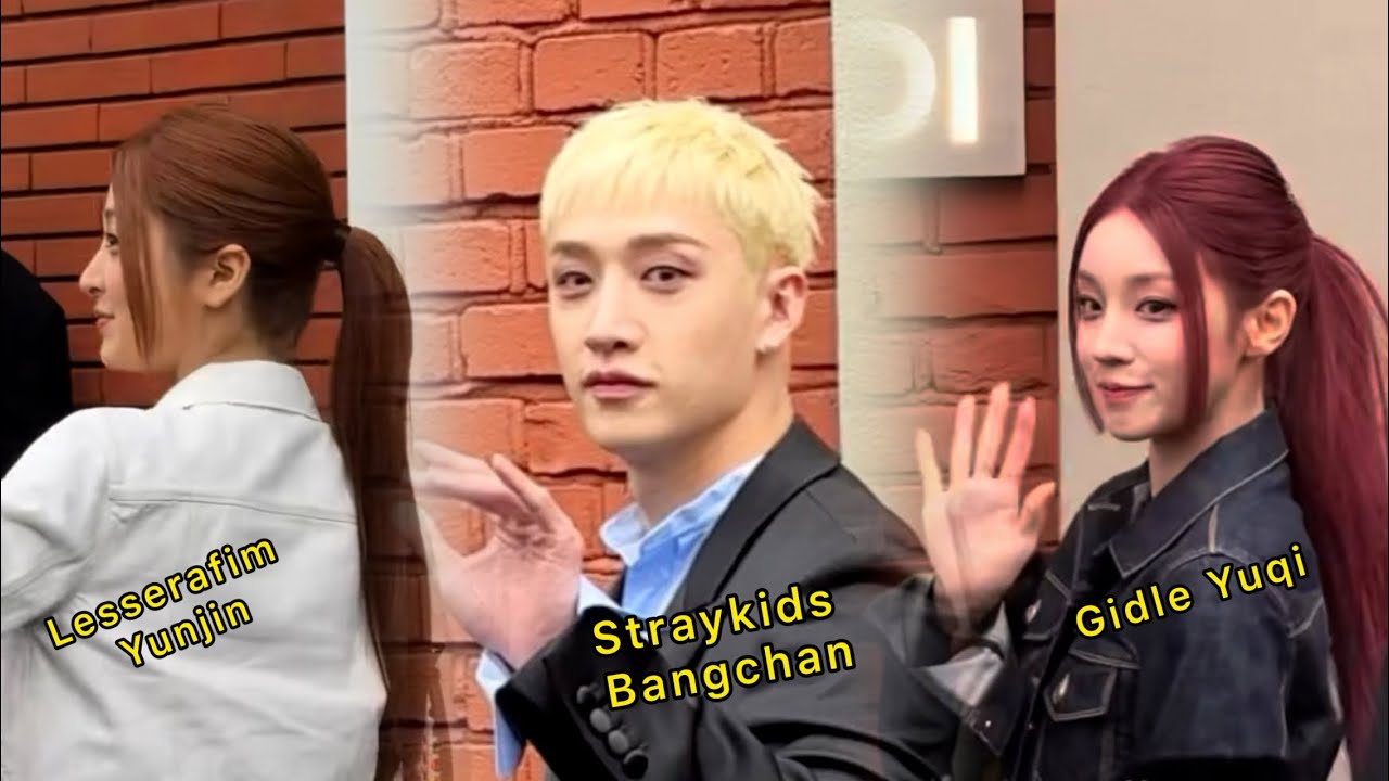 260225 Straykids Bangchan Gidle Yuqi & Lesserafim Yunjin at Fendi FW26 Show in Milan