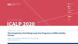 D4.C — The Complexity of Verifying Loop-free Programs as Differentially Private
