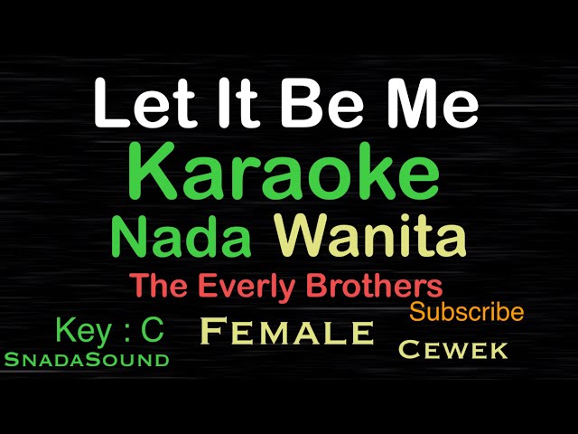 LET IT BE ME -The Everly Brothers||KARAOKE NADA WANITA​⁠-Female-Cewek-Perempuan@ucokku class=