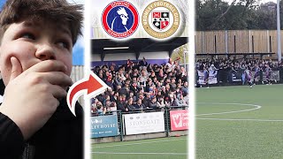 FANS on the PITCH and AWAY END SCENES at DORKING vs BROMLEY