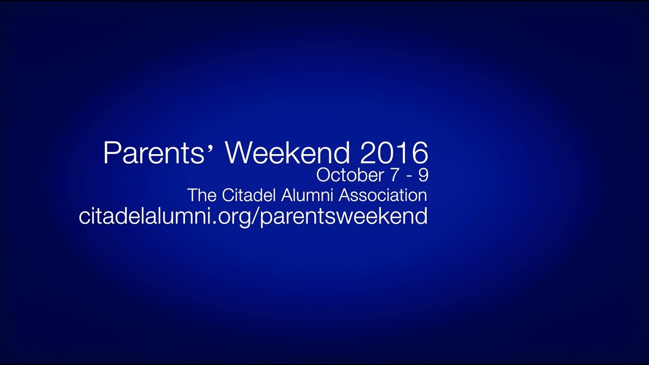 Parents Weekend 2016 The Class of 2017 Citadel Ring YouTube