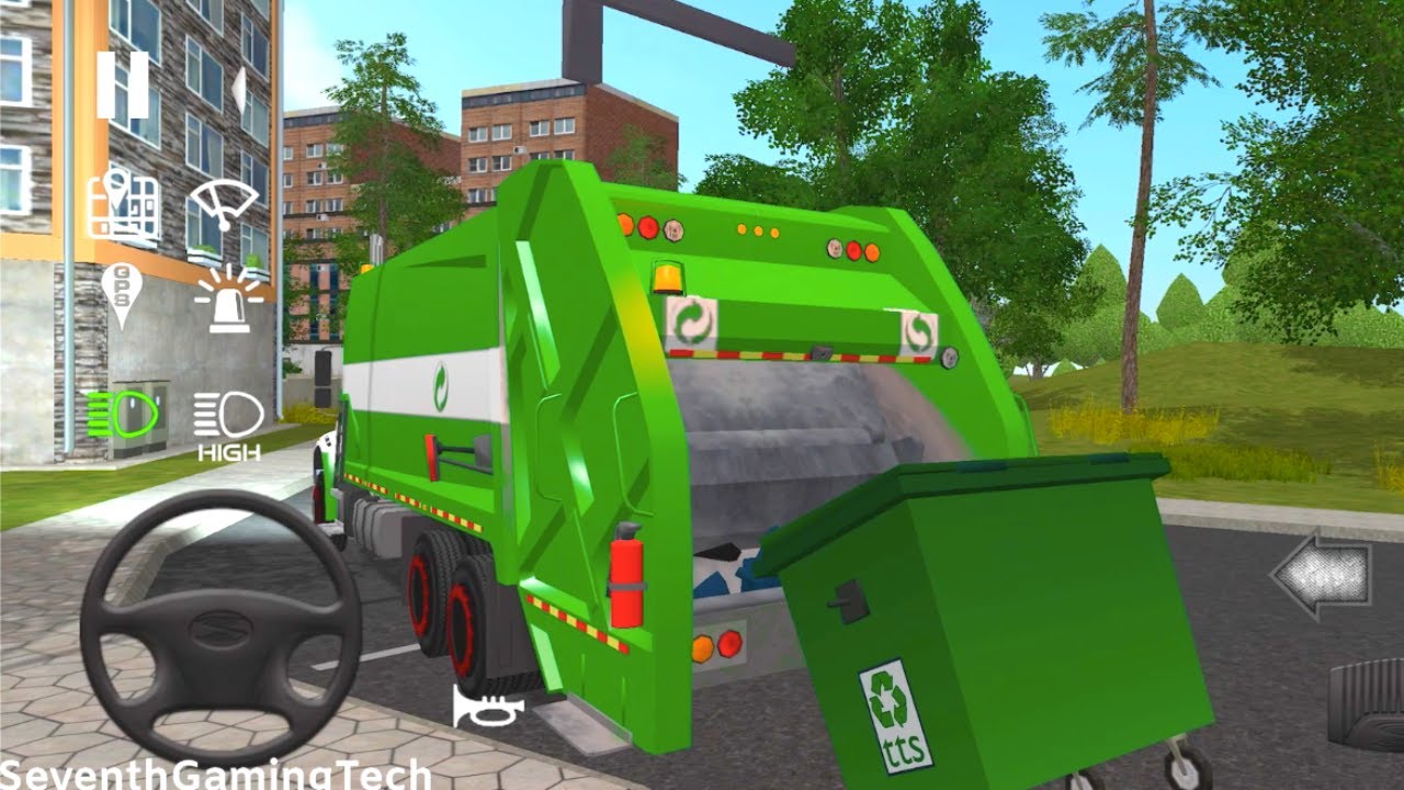 Urban City Freight Truck Environment Care ♻️🚛♻️ Trash Truck Simulator Gameplay (Android, iOS) FHD