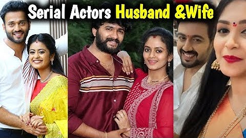 26 Lovely Husbands & Wives😍 | Telugu serial actors Real Husband, Wife 👫 / Sirisha